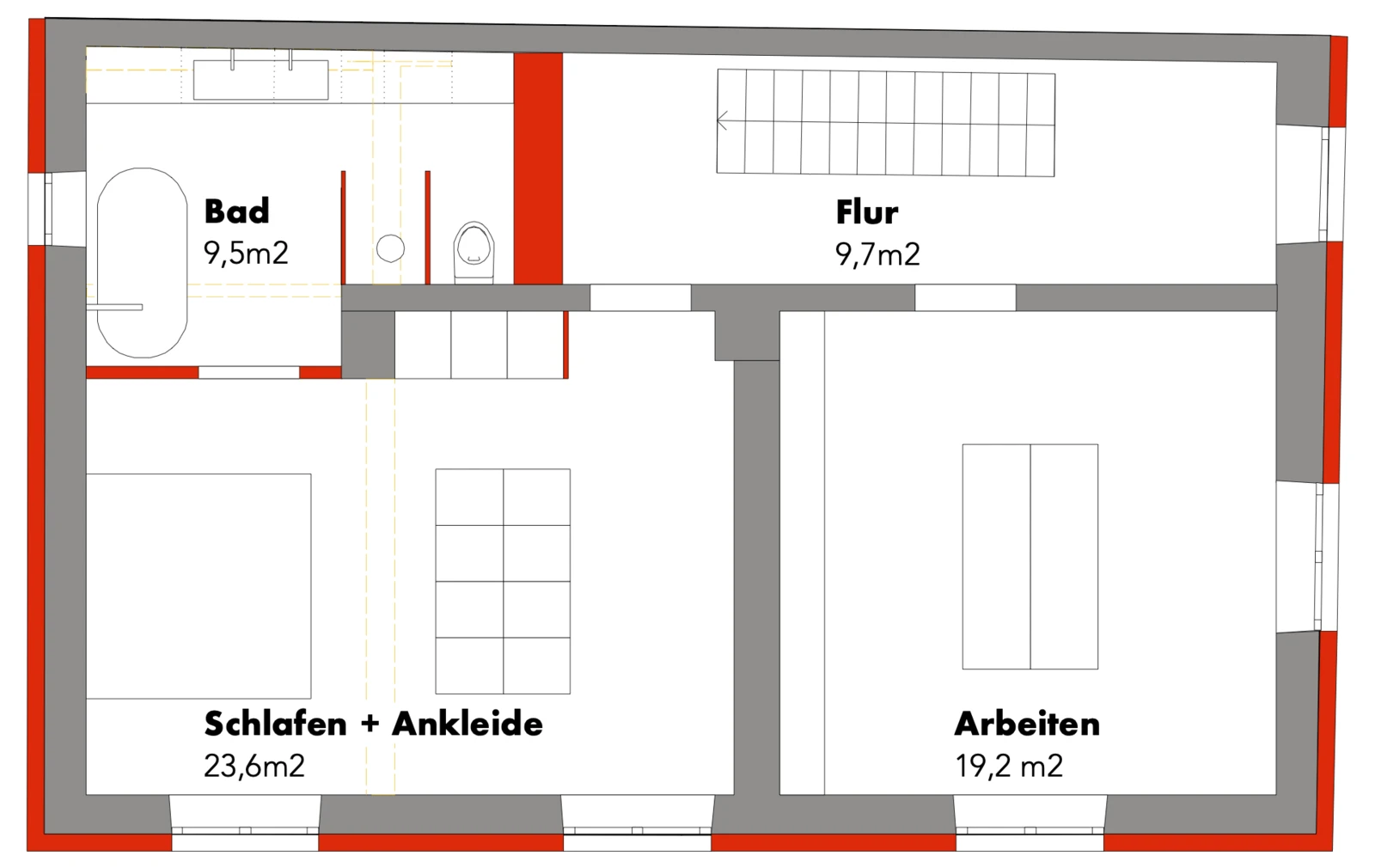 Grundriss Obergeschoss nachher